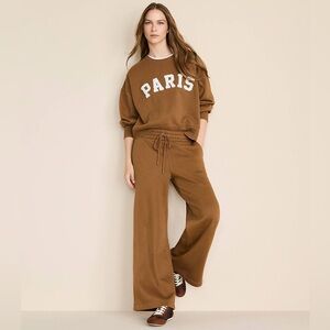 Lou & Grey Elite Fleece Wide Leg Sweatpants